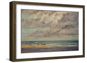 Marine - Les Equilleurs-Gustave Courbet-Framed Giclee Print