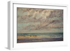 Marine - Les Equilleurs-Gustave Courbet-Framed Giclee Print