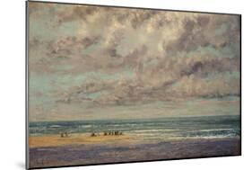 Marine - Les Equilleurs-Gustave Courbet-Mounted Giclee Print