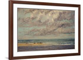 Marine - Les Equilleurs-Gustave Courbet-Framed Giclee Print