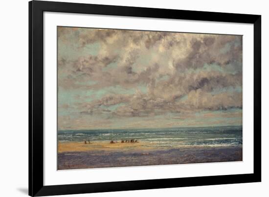 Marine - Les Equilleurs-Gustave Courbet-Framed Giclee Print