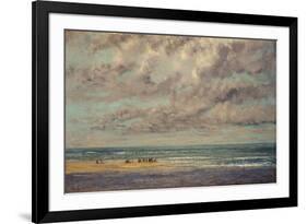 Marine - Les Equilleurs-Gustave Courbet-Framed Giclee Print