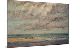 Marine - Les Equilleurs-Gustave Courbet-Mounted Giclee Print