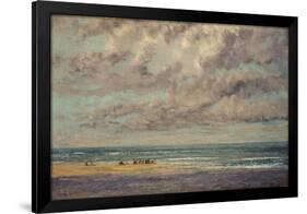 Marine - Les Equilleurs-Gustave Courbet-Framed Giclee Print