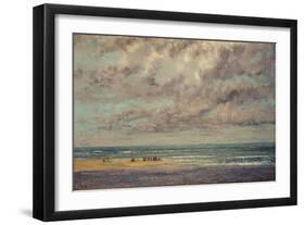 Marine - Les Equilleurs-Gustave Courbet-Framed Premium Giclee Print