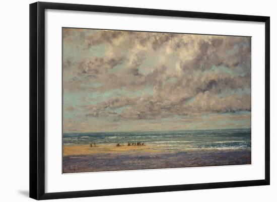 Marine - Les Equilleurs-Gustave Courbet-Framed Giclee Print