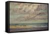 Marine - Les Equilleurs-Gustave Courbet-Framed Stretched Canvas