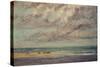 Marine - Les Equilleurs-Gustave Courbet-Stretched Canvas