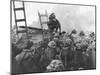 Marine Lt. Baldomero Lopez Scaling a Seawall after Landing on Red Beach in the Invasion of Inchon-null-Mounted Photo