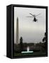 Marine One, with President Barack Obama Aboard, Leaves the White House in Washington-null-Framed Stretched Canvas