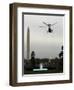 Marine One, with President Barack Obama Aboard, Leaves the White House in Washington-null-Framed Photographic Print