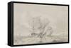 Marine par gros temps-null-Framed Stretched Canvas