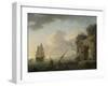 Marine par temps calme. Effet de soleil couchant-Claude Joseph Vernet-Framed Giclee Print