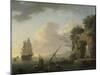 Marine par temps calme. Effet de soleil couchant-Claude Joseph Vernet-Mounted Giclee Print