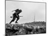 Marine Pfc. Paul E. Ison Runs Through Japanese Machine Gun Fire on Okinawa-null-Mounted Photo