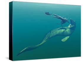 Marine Predators of the Cretaceous Period-Stocktrek Images-Stretched Canvas
