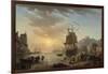 Marine, soleil couchant-Claude Joseph Vernet-Framed Giclee Print