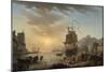 Marine, soleil couchant-Claude Joseph Vernet-Mounted Giclee Print