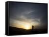 Marine Stands Guard as His Comrades Build a Barrier around their Base in Marjah, Afghanistan-null-Framed Stretched Canvas