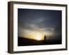 Marine Stands Guard as His Comrades Build a Barrier around their Base in Marjah, Afghanistan-null-Framed Photographic Print