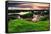 Marineland, Florida: Sunrise at the Beach with Algae Covered Rocks-Brad Beck-Framed Stretched Canvas