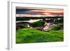 Marineland, Florida: Sunrise at the Beach with Algae Covered Rocks-Brad Beck-Framed Photographic Print