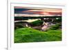 Marineland, Florida: Sunrise at the Beach with Algae Covered Rocks-Brad Beck-Framed Photographic Print