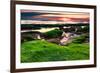 Marineland, Florida: Sunrise at the Beach with Algae Covered Rocks-Brad Beck-Framed Photographic Print