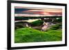 Marineland, Florida: Sunrise at the Beach with Algae Covered Rocks-Brad Beck-Framed Photographic Print