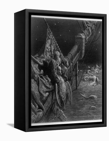 Mariner Watersnakes-Gustave Dor?-Framed Stretched Canvas