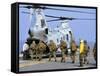 Marines Board a CH-46E Sea Knight Helicopter-Stocktrek Images-Framed Stretched Canvas