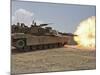 Marines Bombard Through a Live Fire Range Using M1A1 Abrams Tanks-Stocktrek Images-Mounted Photographic Print