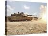 Marines Bombard Through a Live Fire Range Using M1A1 Abrams Tanks-Stocktrek Images-Stretched Canvas
