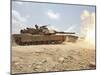 Marines Bombard Through a Live Fire Range Using M1A1 Abrams Tanks-Stocktrek Images-Mounted Photographic Print