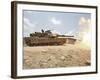 Marines Bombard Through a Live Fire Range Using M1A1 Abrams Tanks-Stocktrek Images-Framed Photographic Print