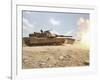 Marines Bombard Through a Live Fire Range Using M1A1 Abrams Tanks-Stocktrek Images-Framed Photographic Print