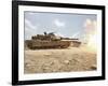 Marines Bombard Through a Live Fire Range Using M1A1 Abrams Tanks-Stocktrek Images-Framed Photographic Print