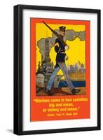 Marines Come in Two Varieties-Wilbur Pierce-Framed Art Print