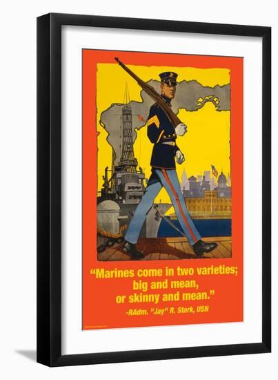 Marines Come in Two Varieties-Wilbur Pierce-Framed Art Print