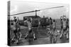 Marines Doing Jumping Jacks on Amphibious Assault Ship USS New Orleans, Aug. 1982-null-Stretched Canvas