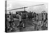 Marines Doing Jumping Jacks on Amphibious Assault Ship USS New Orleans, Aug. 1982-null-Stretched Canvas