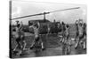 Marines Doing Jumping Jacks on Amphibious Assault Ship USS New Orleans, Aug. 1982-null-Stretched Canvas