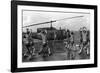 Marines Doing Jumping Jacks on Amphibious Assault Ship USS New Orleans, Aug. 1982-null-Framed Photo