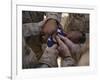 Marines Fold an American Flag after It was Raised in Memory of a Fallen Soldier-Stocktrek Images-Framed Photographic Print