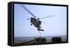 Marines Hook Cargo to an Mh-60S Sea Hawk Helicopter-null-Framed Stretched Canvas