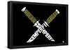 Marines Knives Sempi Fi Text Poster-null-Framed Poster