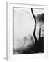 Marines Moving Quickly through Smoke-null-Framed Photographic Print