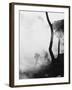 Marines Moving Quickly through Smoke-null-Framed Photographic Print