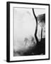 Marines Moving Quickly through Smoke-null-Framed Photographic Print