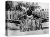 Marines of Famed VMF-214 Black Sheep Squadron Wearing Baseball Caps Given by St. Louis Cardinals S-null-Stretched Canvas